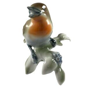 Vintage Dresden Robin Bavaria Gerold Porzellan Germany Glazed Multicolor